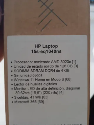 Portátil HP Plata