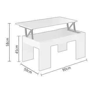 Mesa de centro elevable Ártico.