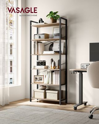 VASAGLE Estantería Alta 6 Niveles 30×80×186 cm