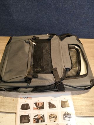 FEANDREA Transportín para Gatos y Perros, Plegable, Tamaño L, Tela Oxford