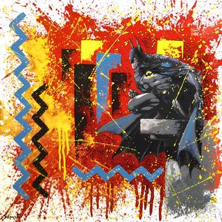 Batman pop,Dipinto su tela stile Pop Art.Unico