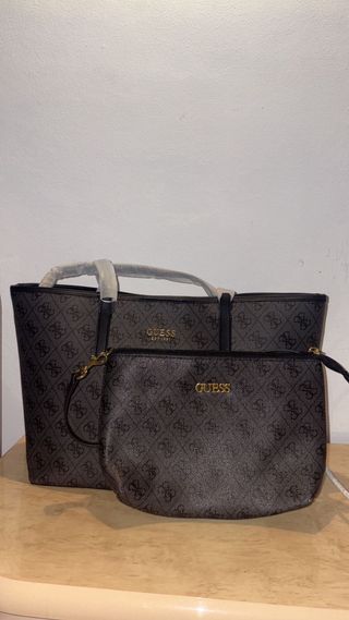 Bolso Guess Mujer Negro Marrón