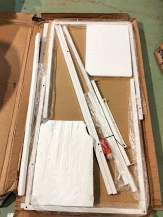 VASAGLE Escritorio 120x60 Arce Blanco, Metal, Moderno