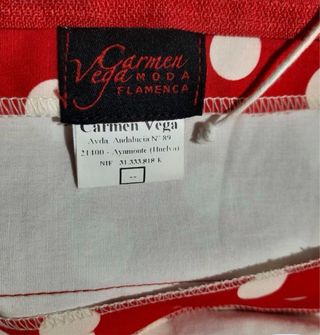 Vestido Flamenco Niña Lunares Rojo. Como nuevo