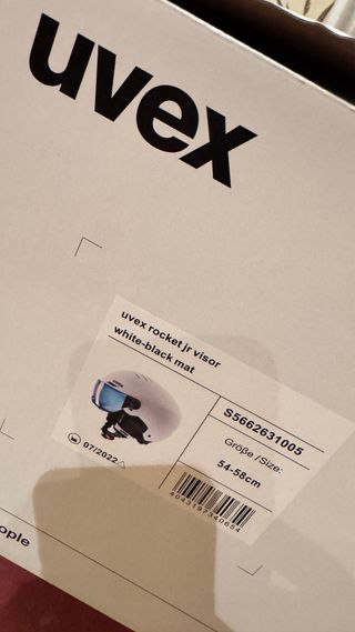 Casco esquí junior blanco con visera