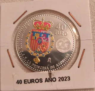 Moneda 40 Euros Año 2023 Princesa Leonor