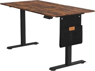 VASAGLE Escritorio Eléctrico de Altura Regulable 60x120x(72-120) cm, Marrón Rústico LSD172X01