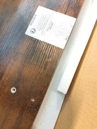 VASAGLE Escritorio Eléctrico de Altura Regulable 60x120x(72-120) cm, Marrón Rústico LSD172X01