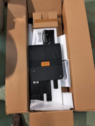 VASAGLE Escritorio Eléctrico de Altura Regulable 60x120x(72-120) cm, Marrón Rústico LSD172X01