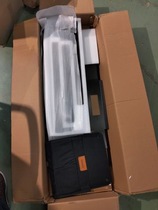 VASAGLE Escritorio Eléctrico de Altura Regulable 60x120x(72-120) cm, Marrón Rústico LSD172X01