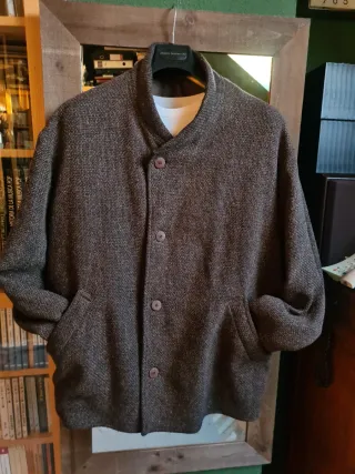 Chaqueta Lana/lino David Valls Marrón Talla 52/5XL