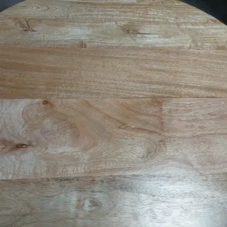 Mesa centro redonda madera mango y metal