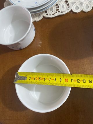 4 Cuencos y 4 Platos Porcelana Antigua