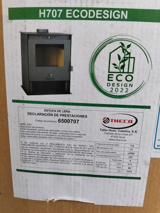 Estufa hogar Theca Ecodesign 707 de leña