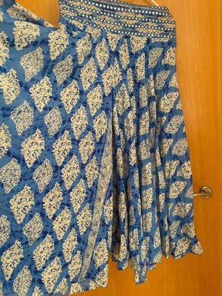 Falda larga estampada talla única