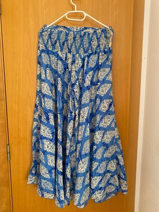 Falda larga estampada talla única