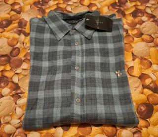 Camisa de cuadros en tonos verdes XL