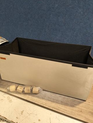 SONGMICS Puff Almacenaje Pequeño, Banco Plegable, 38 x 76 x 38,5 cm