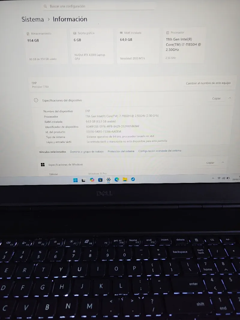 Dell Precision 7760 1TB SSD 64GB RAM afbeelding 5