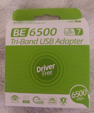 Adaptador USB WiFi 7 BE6500 Tri-Band 6500 Mbps