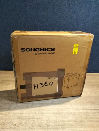 SONGMICS Puff Almancenaje de 32 L Gris Claro