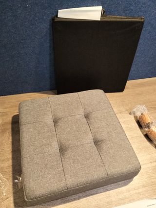 SONGMICS Puff Almancenaje de 32 L Gris Claro