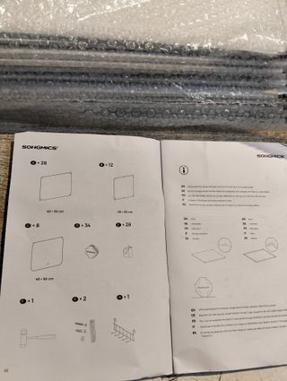 SONGMICS Mueble Zapatero Plástico, 8 Compartimentos para 32 Pares de Zapatos