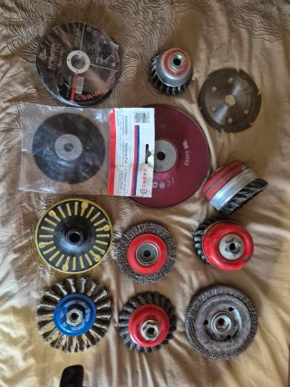 Lote discos alambre radial y bases