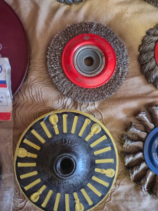 Lote discos alambre radial y bases