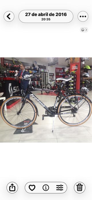 Bicicleta Legnano Negra Cuero Marrón