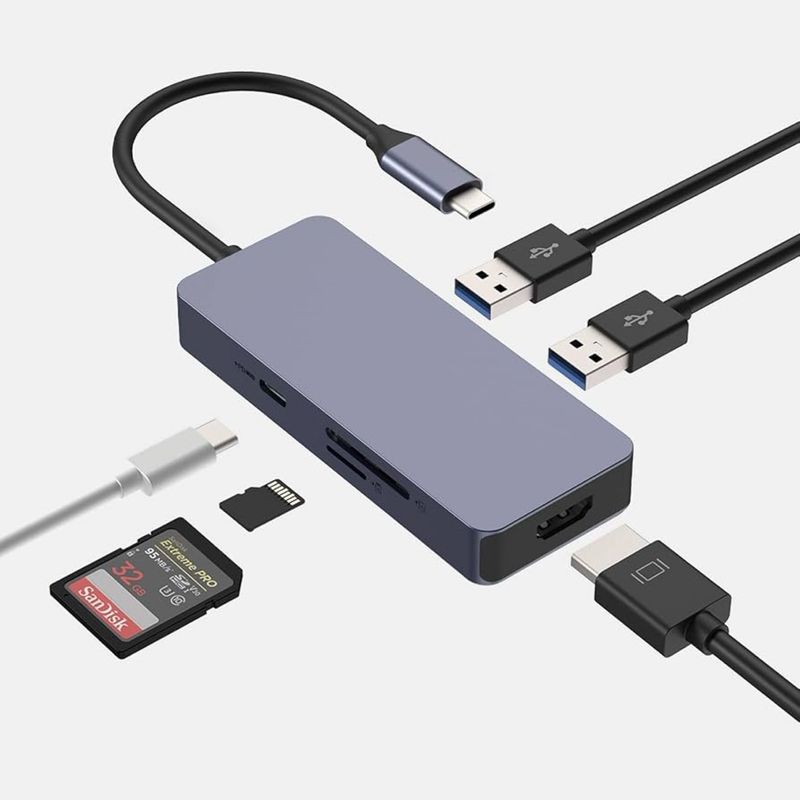 Adaptador HUB USB C 6 en 1 -4K- NUEVO