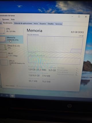 Ordenador portátil HP INTEL ICORE 3, 8RAM