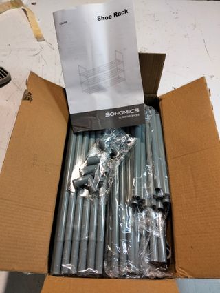 Zapatero Metal 3 Niveles 12–15 Pares Gris SONGMICS LSA303G02