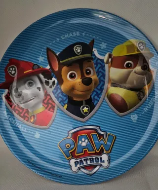 Plato Patrulla Canina y plato con 3 huecos