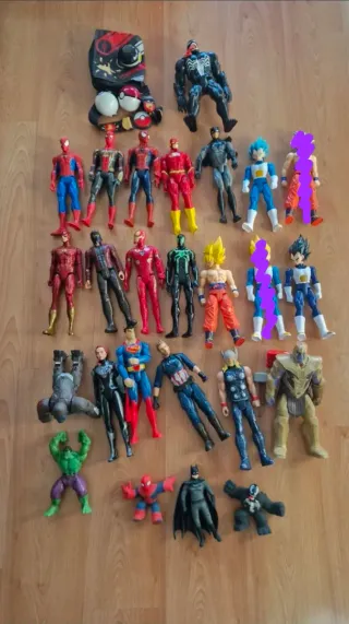Lote Figuras Marvel/ DC/bola de drago