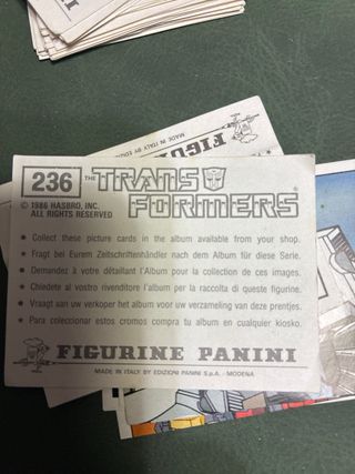 Cromos Transformers Panini