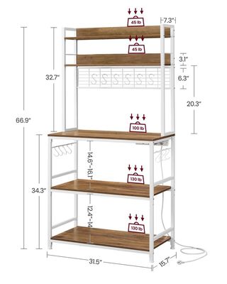 VASAGLE Estantería para Panadería
