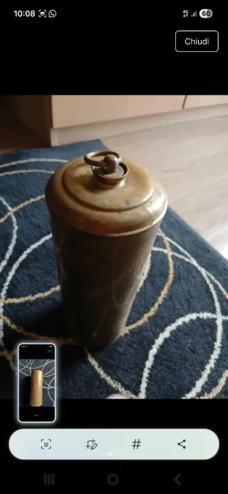 Contenitore vintage in ottone