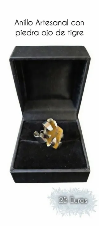 Anillo Artesanal con piedra Ojo de Tigre