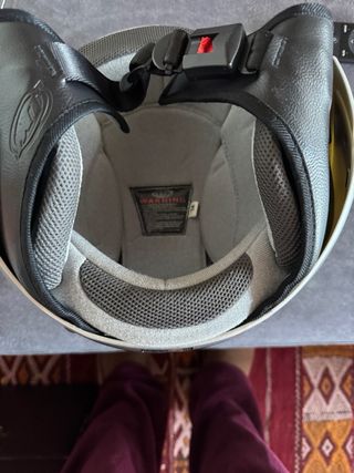 Casco Moto Jet Plateado Visera MT Helmets