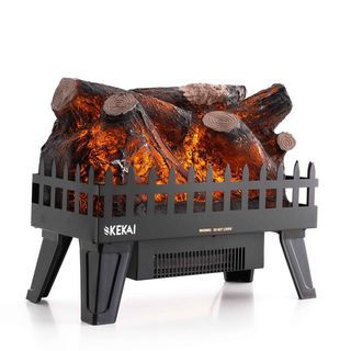 Chimenea eléctrica decorativa acero Kekai Utah 1950 W