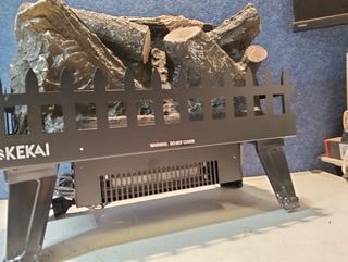 Chimenea eléctrica decorativa acero Kekai Utah 1950 W