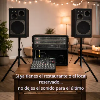 Equipo de sonido para tu fecha reservada
