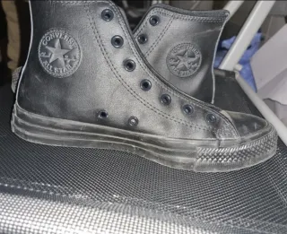 Converse All Star Botas Negras Piel