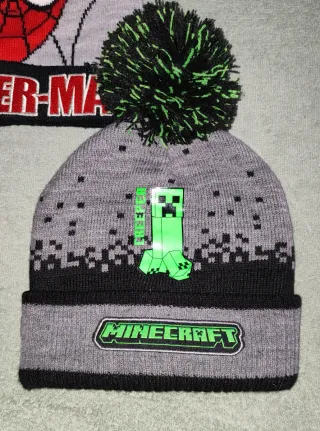 Gorros Invierno Infantiles Spiderman y Minecraft