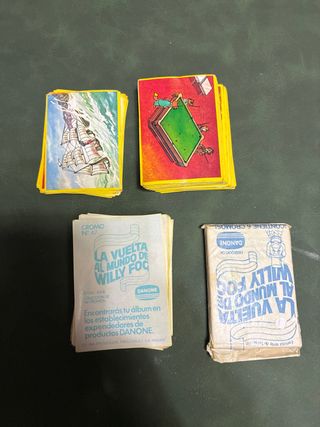 Cromos La Vuelta al Mundo de Willy Fog Danone