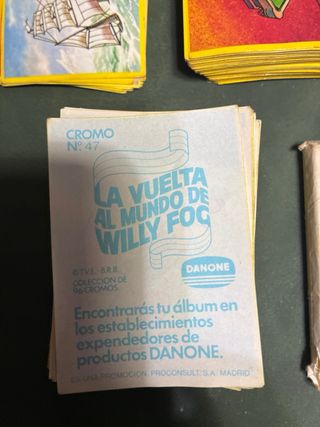 Cromos La Vuelta al Mundo de Willy Fog Danone