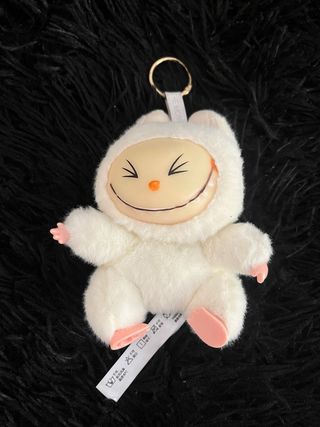 Portachiavi Lafufu peluche bianco