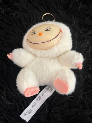 Portachiavi Lafufu peluche bianco