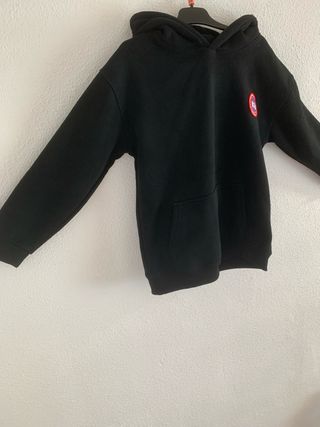 Sudadera Canada Goose Negra Logo Parche